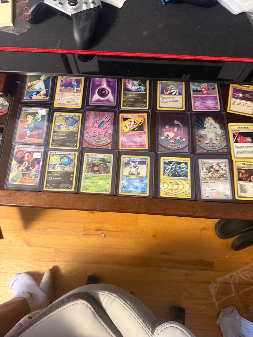 Pokemon Holo Rare Trading Cards Collection - Purple and Yellow